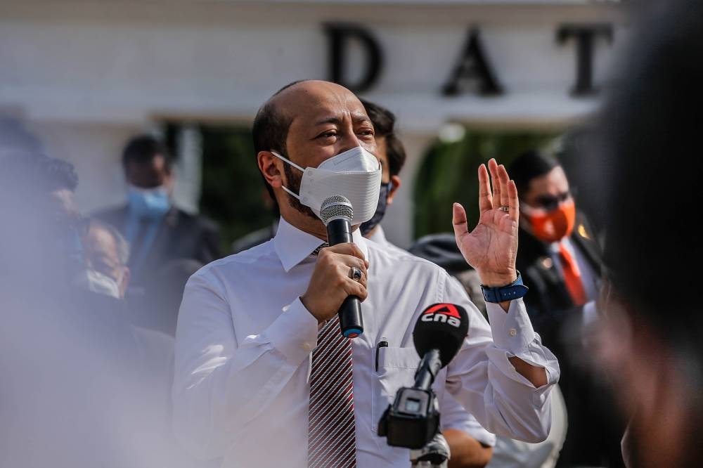 慕克里兹表示，斗士党不打算响应希盟所献议的“大帐篷”策略，来竞选柔州选举。-Hari Anggara摄-