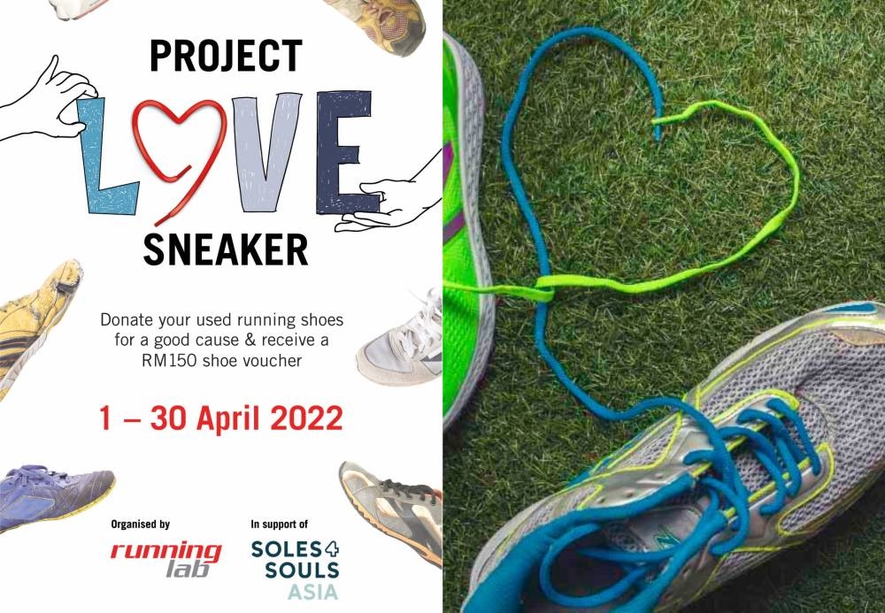 从4月1日起至4月30日，欢迎大家将跑步鞋送到任何一间Running Lab！-Running Lab Malaysia提供/脸书专页/精彩大吗