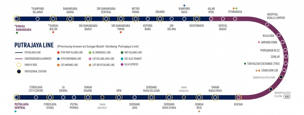 至于第二阶段布城捷运线，即从甘榜峇都站都到布城站，则预计明年1月开启用。