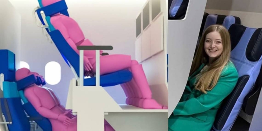 维森特获提名作品名为Chaise Longue经济舱座椅（Chaise Longue Airplane Seat）。-图摘自Soya Cincau-