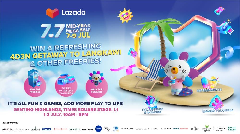 Lazada 7.7 路演将于云顶高原时代广场舞台拉开序幕。-Lazada提供-