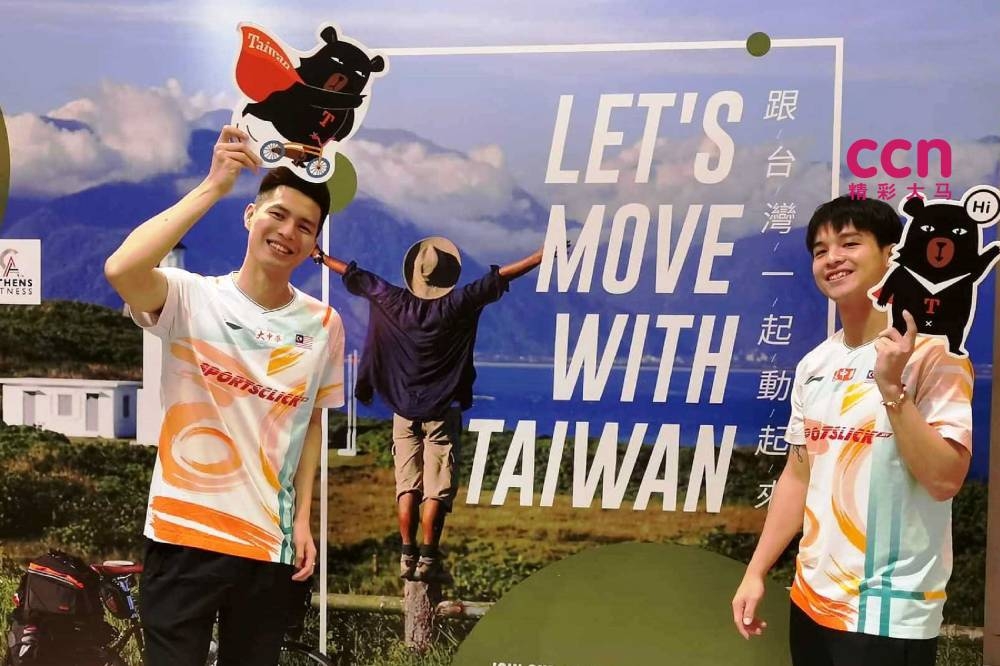 王耀新和张御宇希望以后能安排到时间去台湾旅游并骑脚车。-杨琇媖摄-