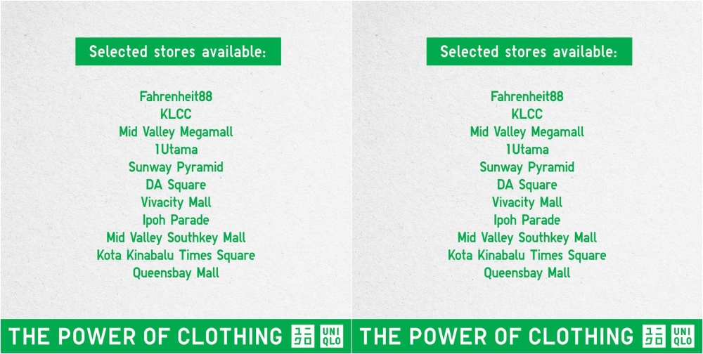 -图摘自Uniqlo Malaysia脸书专页/精彩大马制图-