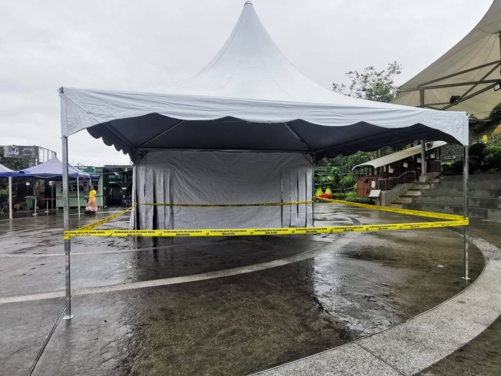 升旗山广场是我国第15届大选的其中一个投票站。-摘自PenangHill脸书专页-