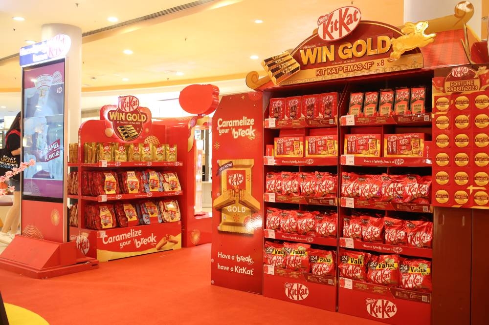 配合“分享爱，分享黄金时刻”活动，KitKat®将会在双威金字塔购物广场（Sunway Pyramid）展开为期5天的展销会，并安排了精彩的迎春活动。-KitKat提供-