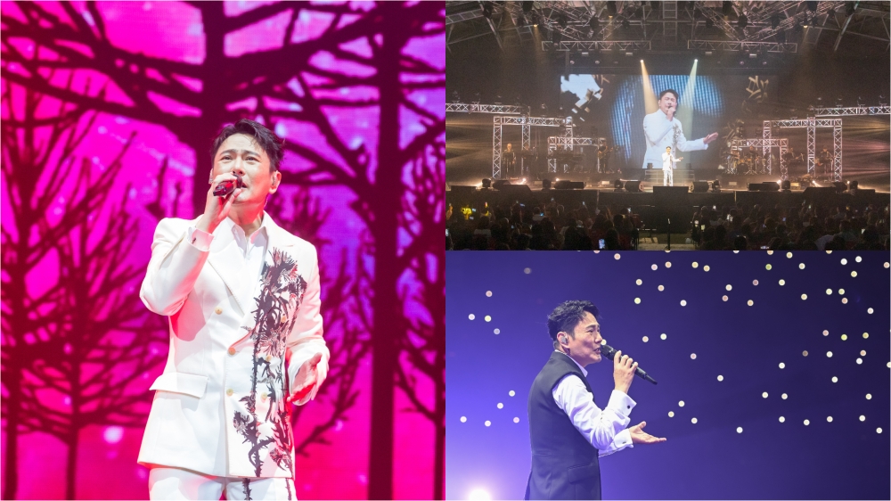 张信哲“爱就懂了”音乐会演唱多首动听经典情歌，不少粉丝也一同合唱且掌声不断，满满“回忆杀”！-主办单位提供-