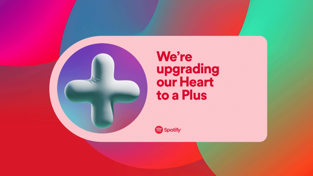 Spotify准备弃用标志性的小爱心，改用“加号”（+）按纽。 -图摘自Soya Cincau-