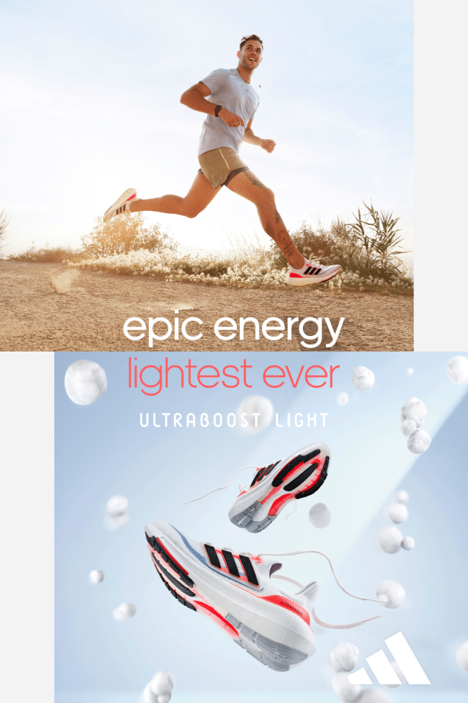 新款ULTRABOOST LIGHT跑鞋采用革命性创新材质LIGHT BOOST，让这款经典材质的鞋款在重量比上一代轻30%。-Adidas供图-