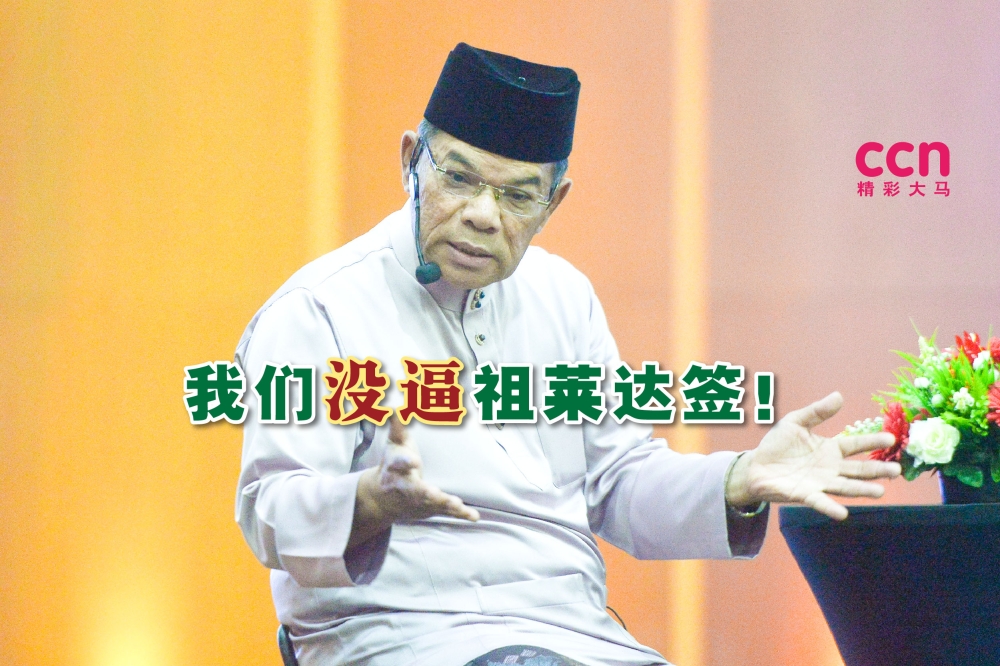 赛弗丁说，祖莱达是在自愿的情况下，与公正党签署契约。-Shafwan Zaidon摄-