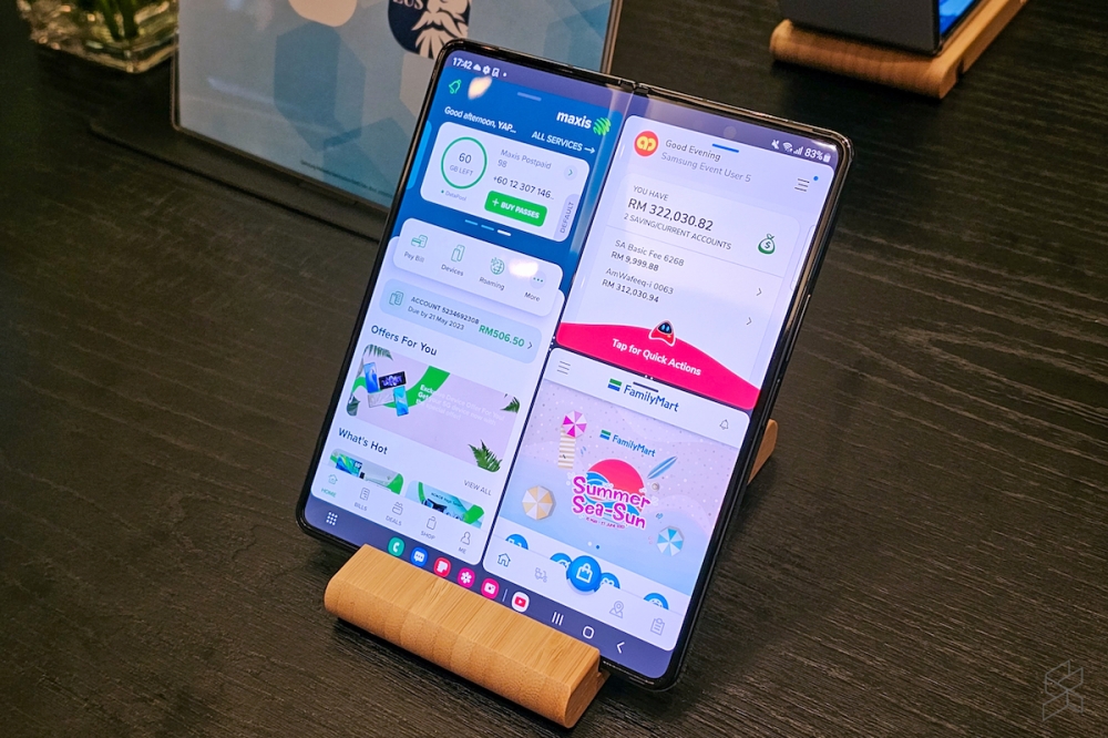 大马三星电子展示了旗下折叠手机Galaxy Z Fold和Z Flip第三方优化应用程序。 -图摘自Soya Cincau-