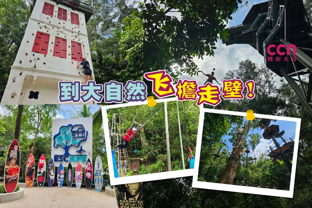 如果学校假期想不到要带小孩去哪里游玩，那能够让小朋友远离科技产品，并能训练耐力如攀岩爬树等，以及吸收大自然芬多精的世外逃园是个最佳选择。-杨琇媖摄/精彩大马制图-