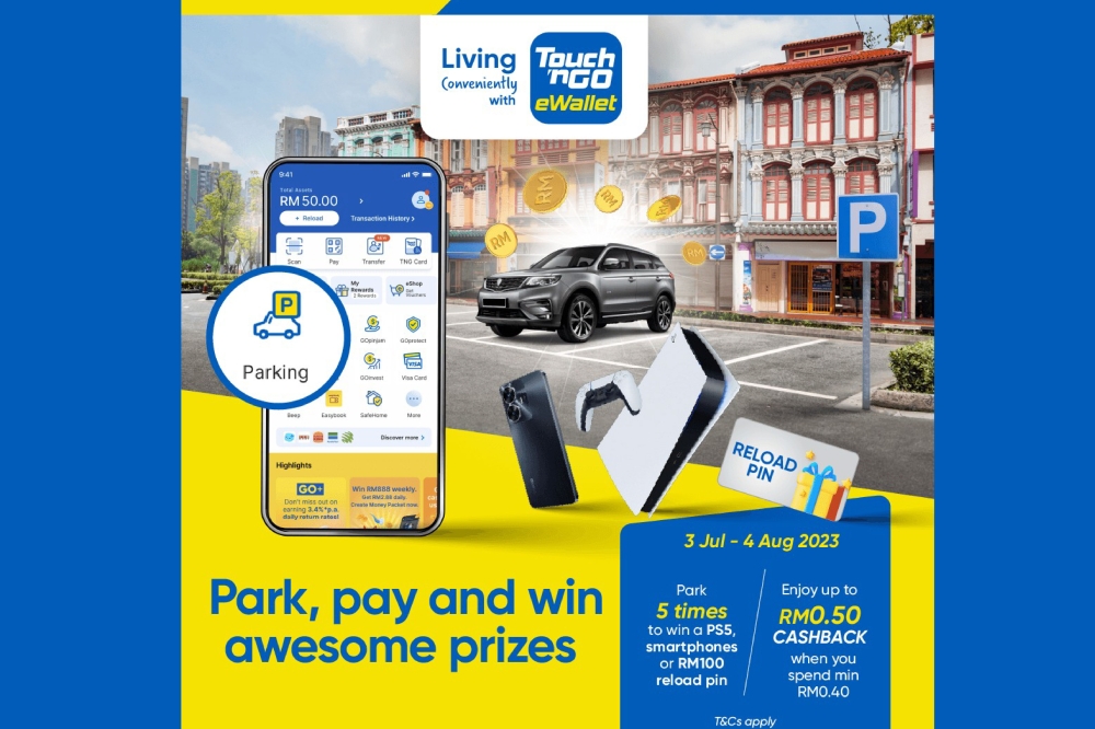 为了鼓励更多用户使用Touch 'n Go电子钱包缴付泊车费，Touch 'n Go电子钱包从7月3日至8月4日（周五）推出优惠活动。-摘自Touch ‘n Go电子钱包的脸书/精彩大马制图-