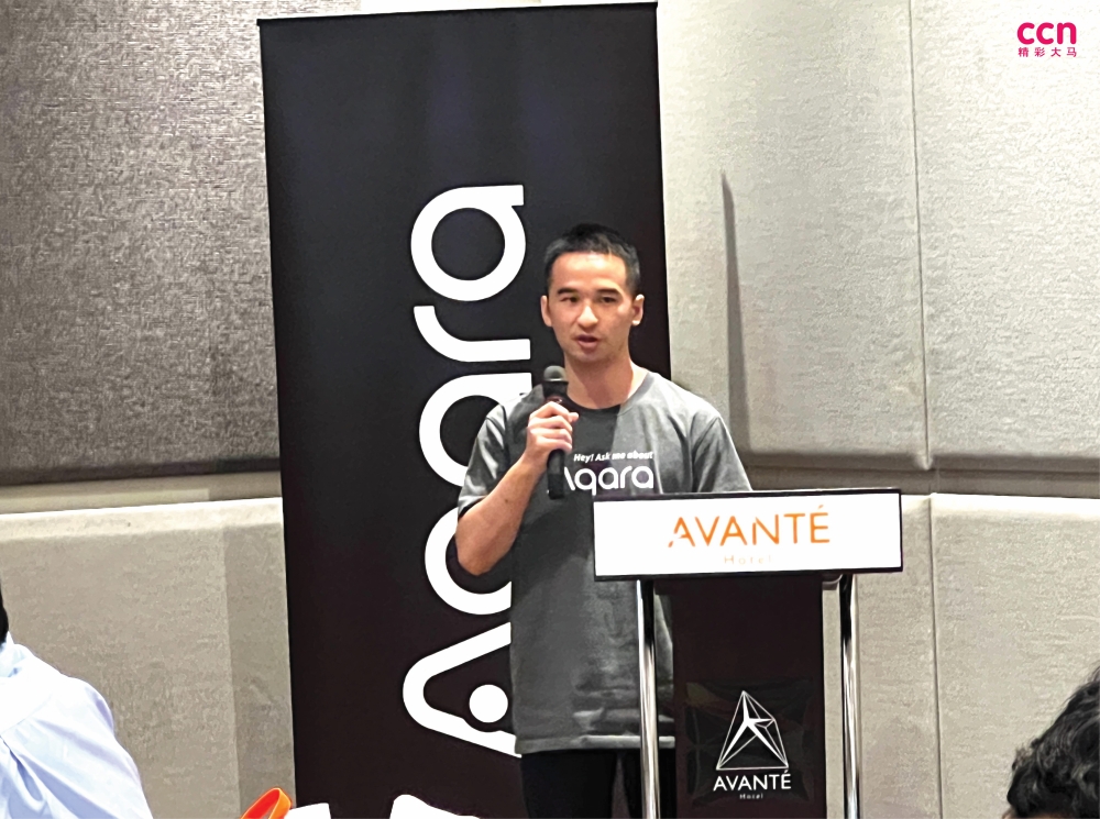 张方圆表示：“Aqara相信能够带动大马智能家居市场的增长，预计到2027年，大马能家居市场的价值将达到27亿令吉。” -庄礼文摄-