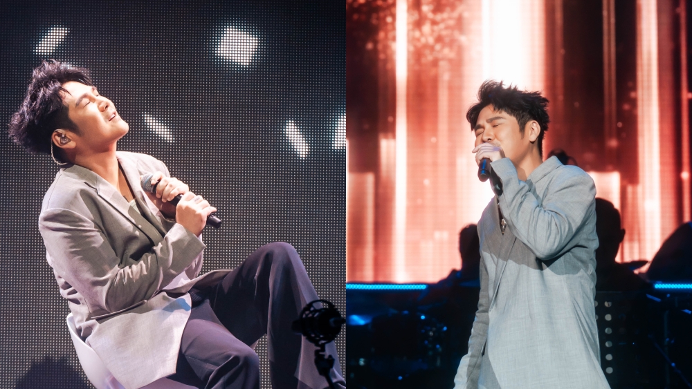 曹格演唱《爷爷》时感动落泪。-星艺娱乐提供-