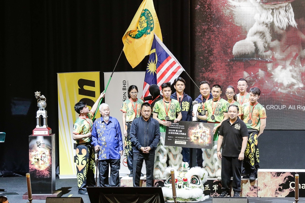 雪兰莪双溪威群乐体育会获世界狮王争霸战亚军。-Sayuti Zainudin摄-