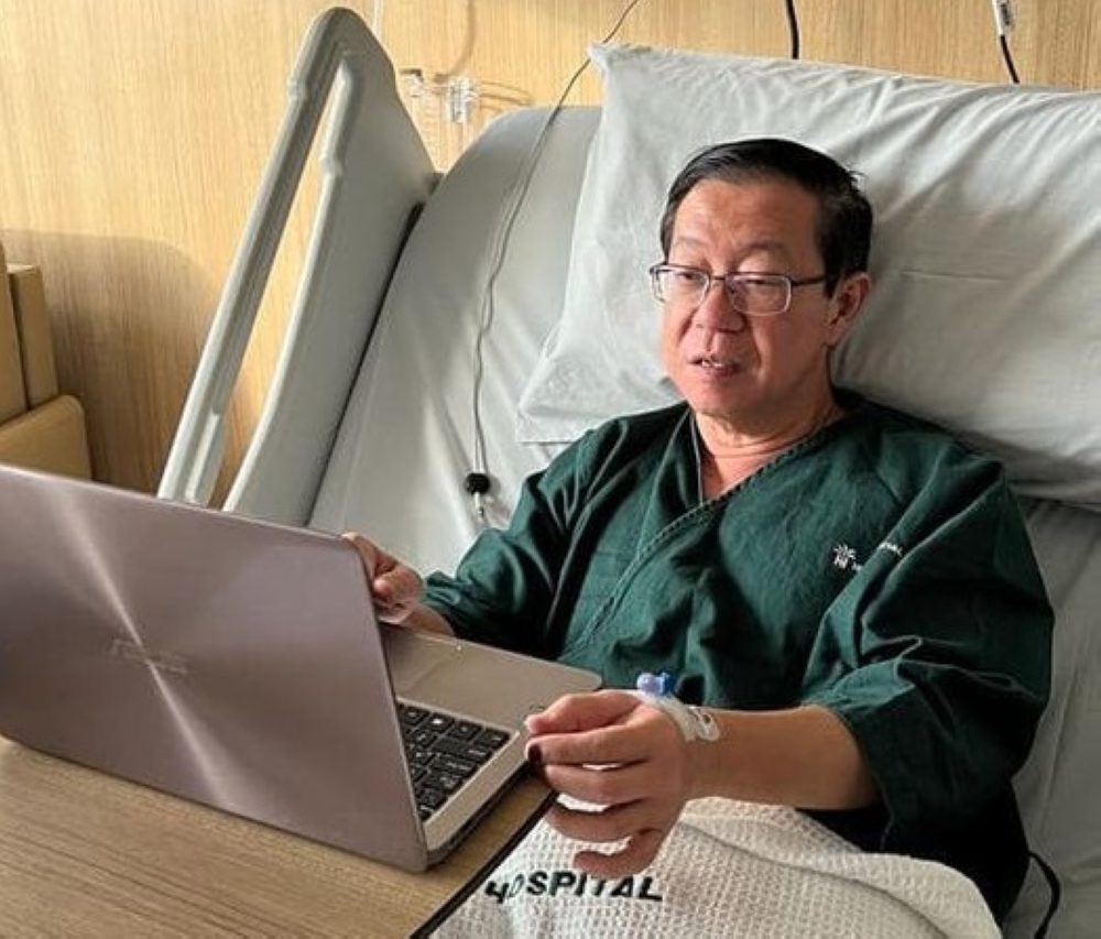 林冠英肠道受到感染，必须入院治疗。-图取自林冠英脸书-