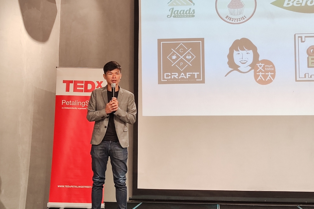 何劲举也呼吁民众继续支持响应TEDx茨厂街不定时举办的线下体验工作坊。-刘家仪摄-