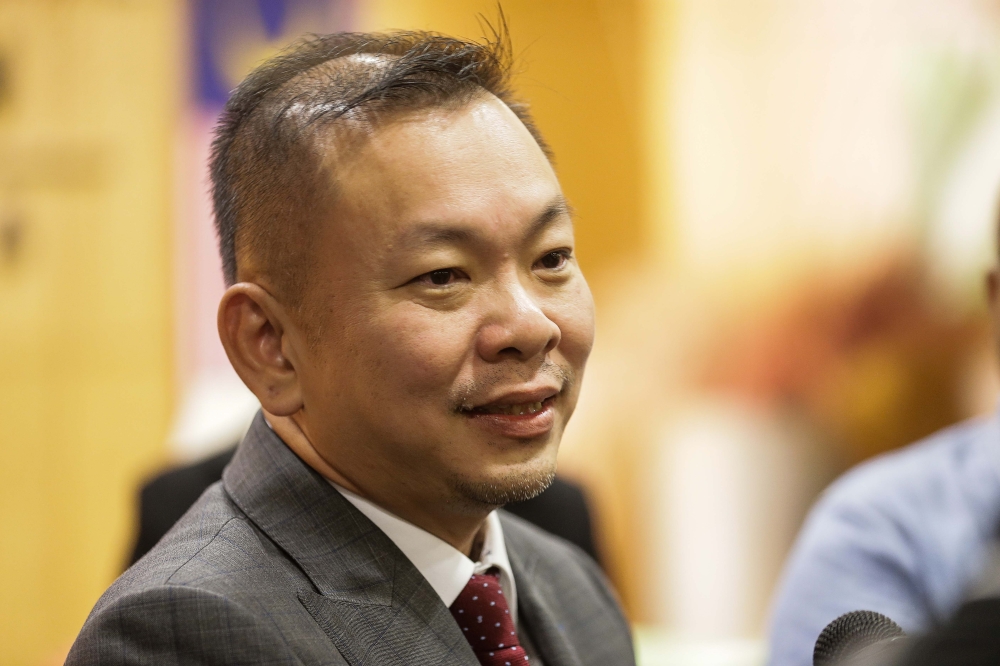 陈泓谦暗指，“那个人”能摆脱庭案，只是因为希盟的“数目不够多”。-Sayuti Zainudin摄-