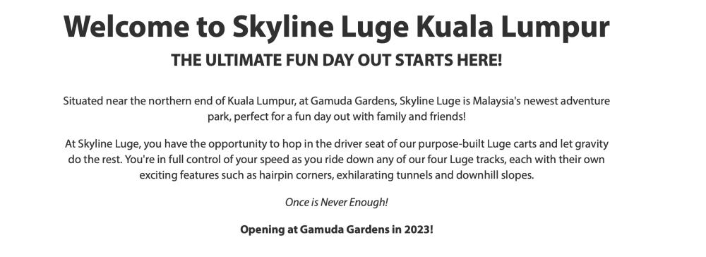 -图摘自Skyline Luge Kuala Lumpur官网-