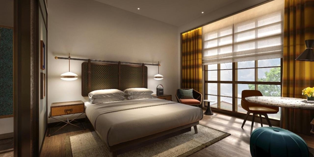 The George Penang by The Crest Collection是一家五星级精品酒店,位于乔治市的遗产区内,距离诺登美海滩(Northam Beach)大约1.2公里。-亚航提供-