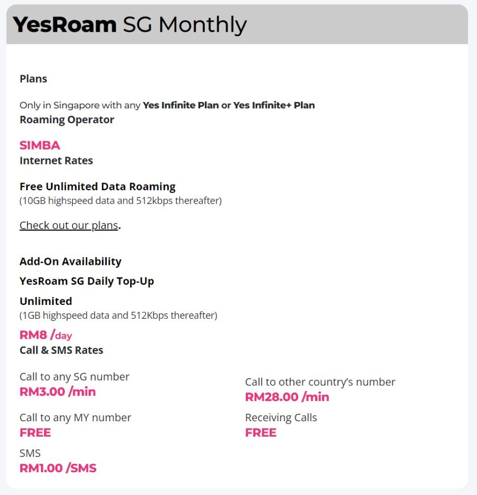 Yes 5G无限后付配套可在狮城免费使用5G漫游| 追新| 精彩大马