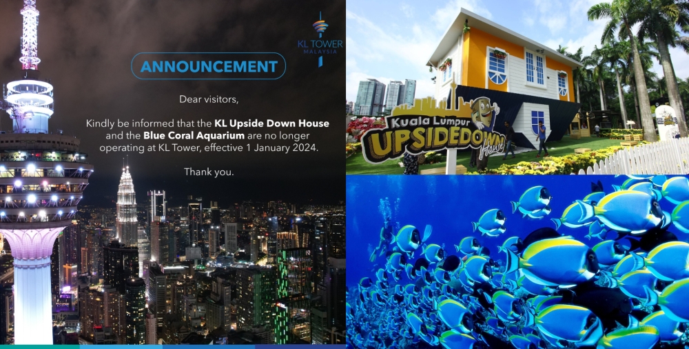 深受大人小孩喜爱的颠倒屋和蓝珊瑚水族馆已宣告停业。-图摘自吉隆坡塔和颠倒屋脸书-