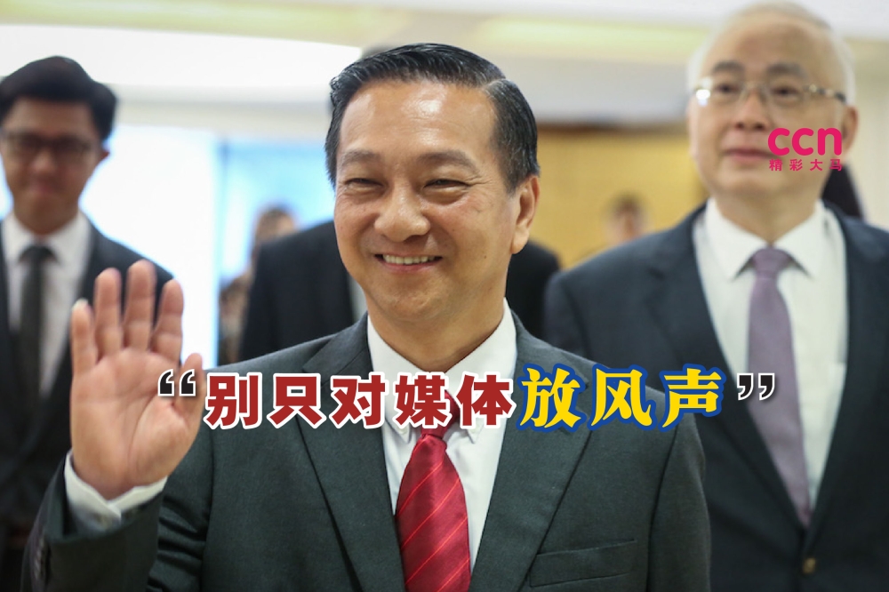 黄日昇说，为副财长的林慧英已不只一次对媒体放风声会有“好消息”。-Yusof Mat Isa摄-