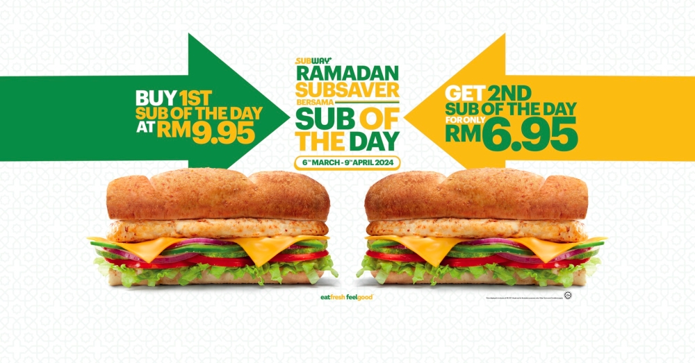 走，去吃三明治！-图摘自大马Subway脸书-