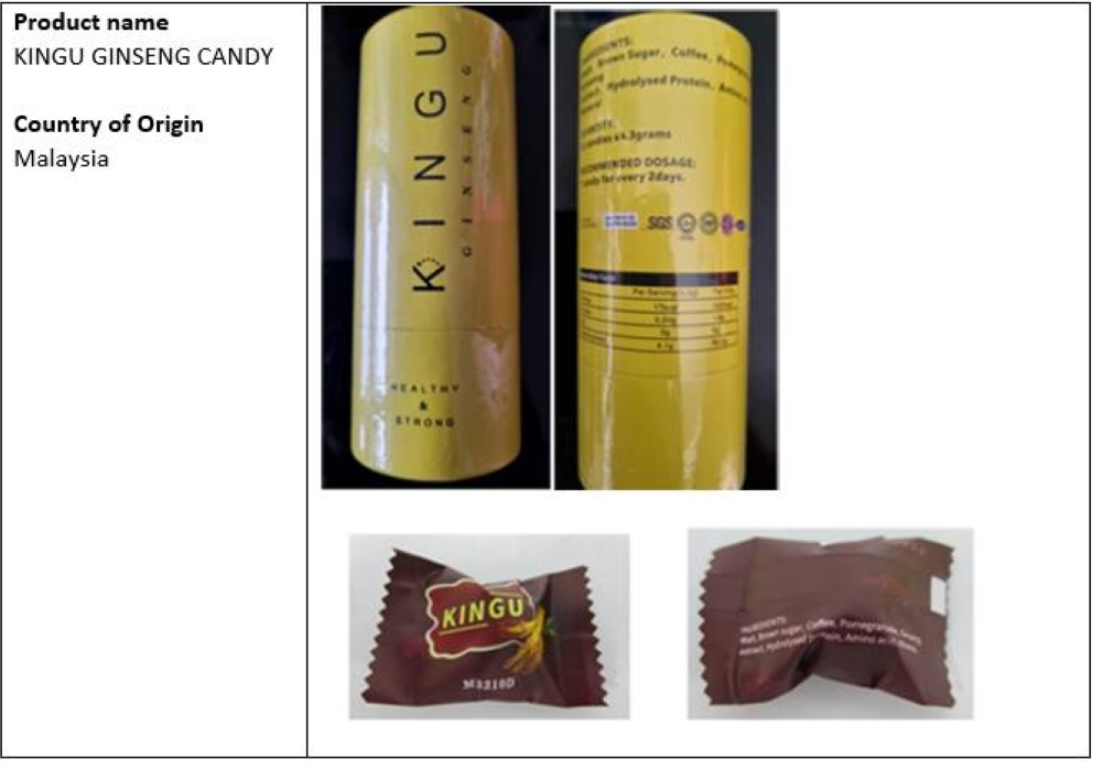 在留意到媒体报导新加坡食品局劝公众勿买或食用这个含他达拉非的产品后，大马卫生部已立即展开调查。-图取自SGFoodAgency面子书-