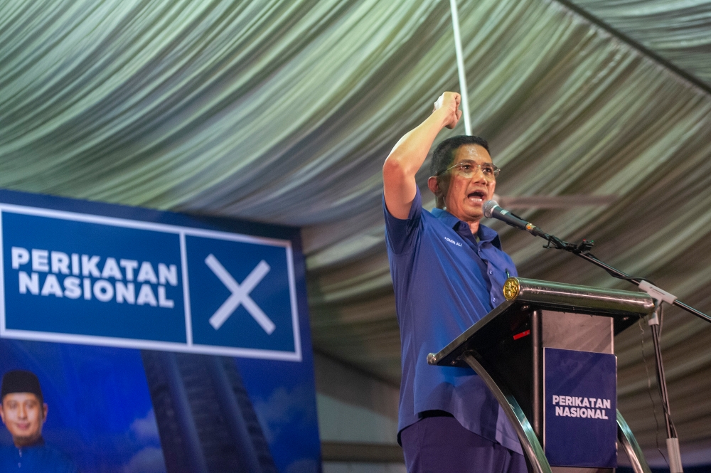 阿兹敏说，在国盟里，没有所谓的“大哥”文化，并指所有成员党都是平起平坐的。-Shafwan Zaidon摄-