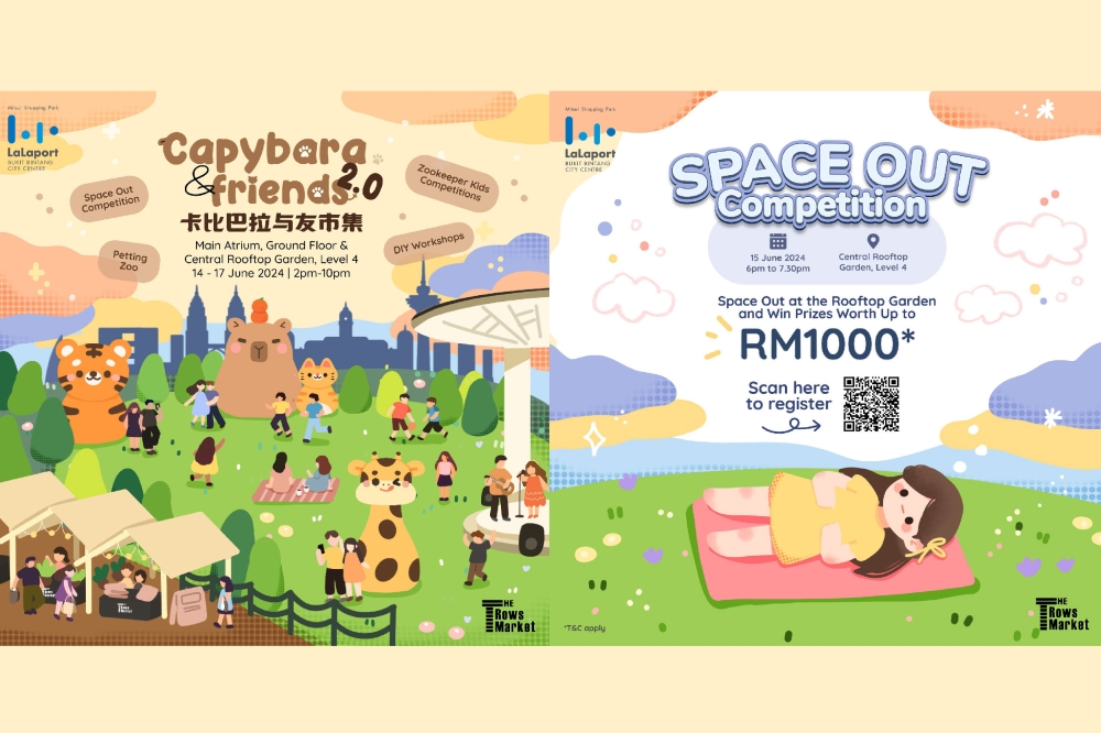 卡比巴拉与朋友市集2.0将于6月14日至6月17日，在吉隆坡武吉免登城中城的LaLaport登场，入场免费。-摘自LaLaport的脸书/精彩大马制图-
