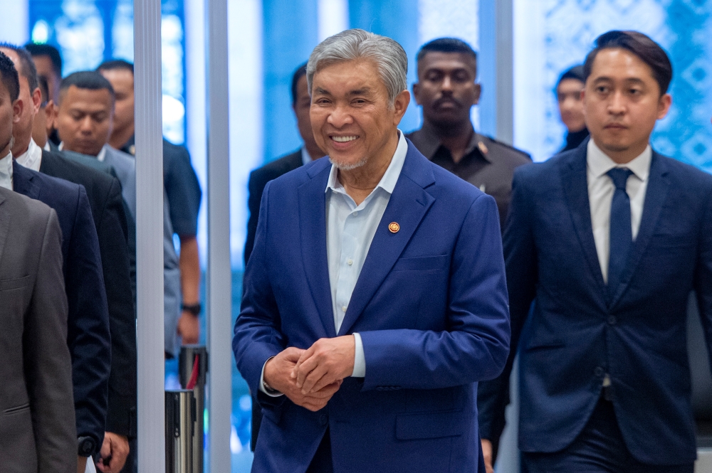Deputy Prime Minister Datuk Seri Dr Ahmad Zahid Hamidi is pictured at the Palace of Justice court complex on 18 March, 2024. Picture by Shafwan Zaidon