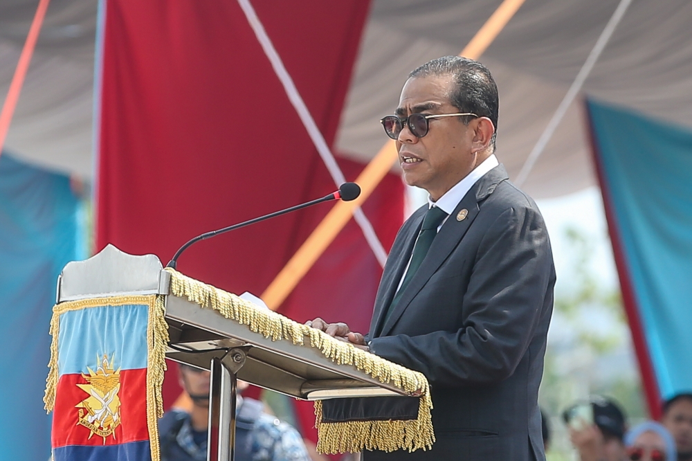 卡立诺丁说，国防大学的霸凌事件，让该大学以及其他高等学府蒙羞。-Yusof Mat Isa摄-