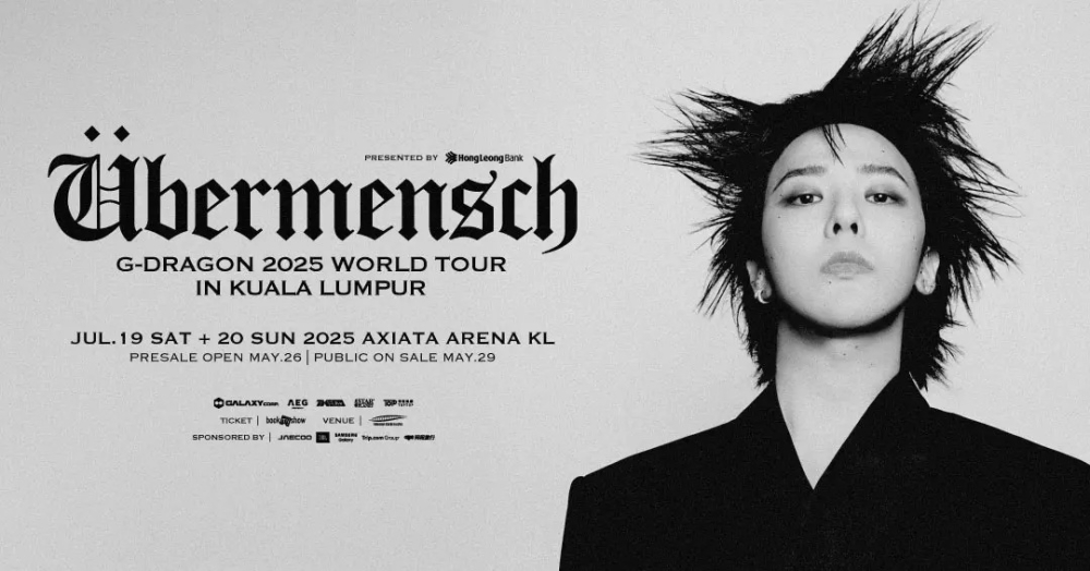 G-DRAGON《Übermensch》巡回演唱会将在2025年7月19日与20日，于吉隆坡武吉加里尔亚通体育馆盛大演出。