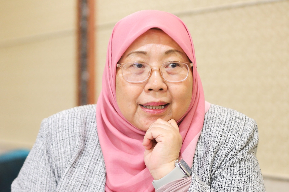 傅芝雅接受公青团以及妇女组的邀请，“取代”拉菲兹主持大会开幕。-Miera Zulyana摄-