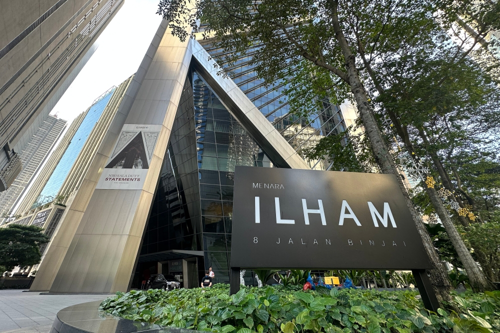 反贪会将申请庭令，充公ILHAM大楼。-Shafwan Zaidon摄-