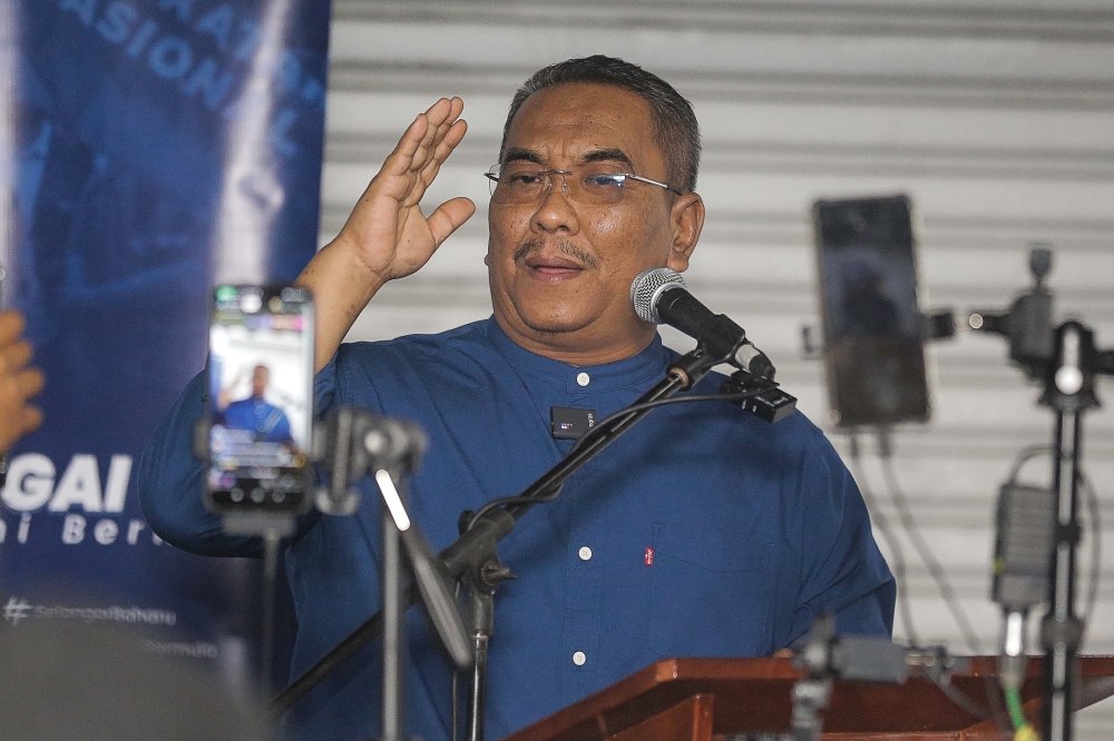 沙努西强调，推选慕尤丁为国盟首相人选，只是土团党一厢情愿的想法。-SAYUTI ZAINUDIN摄-