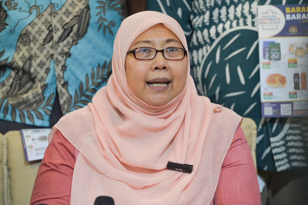 傅芝雅表示，希盟将与GRS合作组建新一届沙巴州政府。-Miera Zulyana摄-