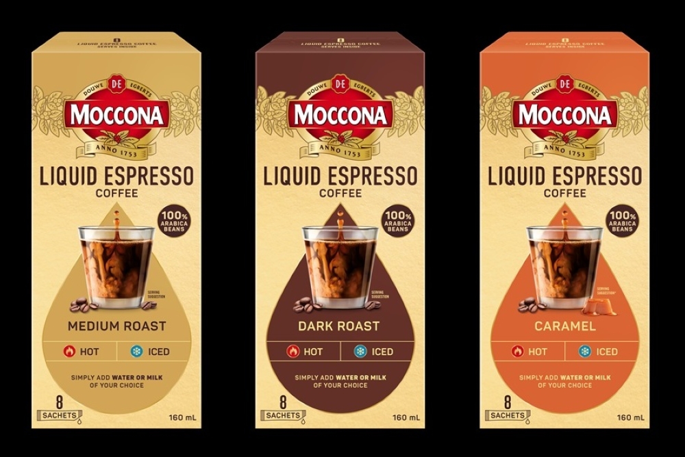 全新Liquid Espresso系列有中度烘焙、深度烘焙和焦糖三种风味可选。