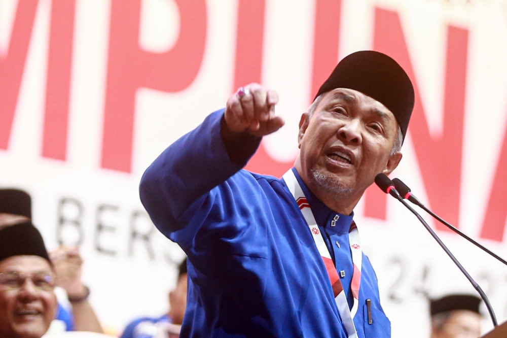 阿末扎希宣布，人民进步党已确认是国阵成员党。-Sayuti Zainudin摄-