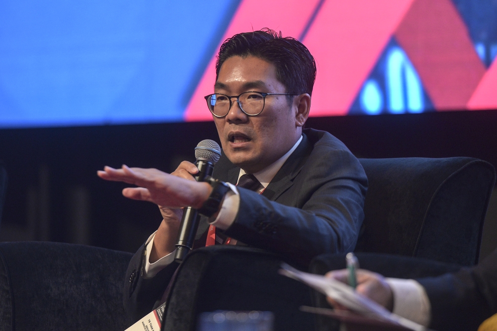 沈志勤说，政府会与雪州苏丹商讨养猪场课题，希望会有好消息。-Shafwan Zaidon摄-