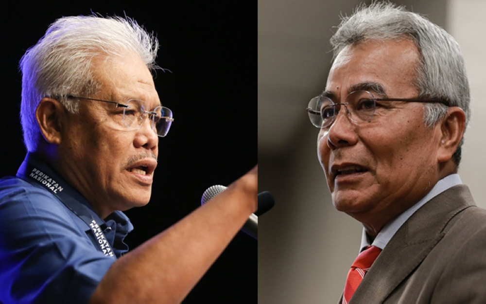 韩查再努丁（左）起诉利祖安诽谤，索偿1亿令吉。