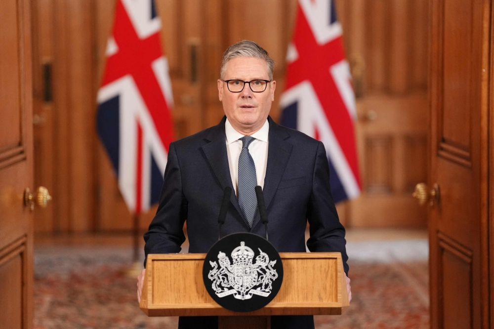 英国首相斯塔默表示，将允许美国使用英军在中东地区的军事基地。-法新社-