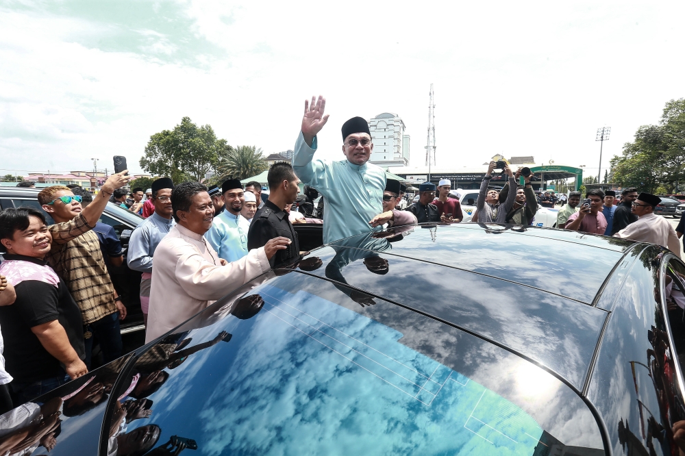 首相安华于去年10月入禀申请，要求撤销瓦塔慕迪的兴讼。-Sayuti Zainudin摄-