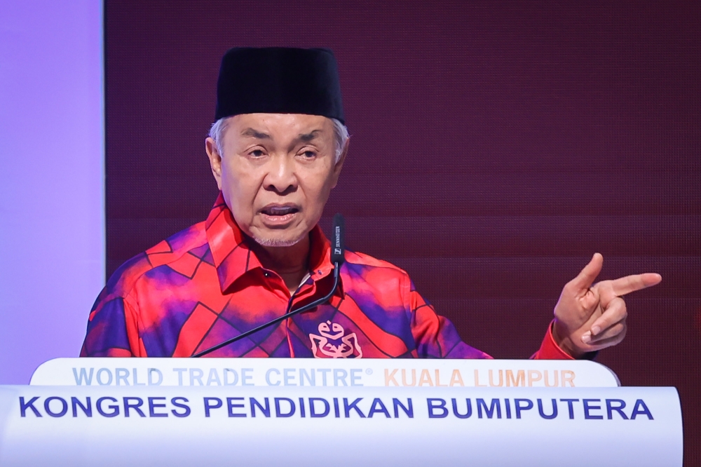 阿末扎希表示，国阵不会竞逐全部222个国会议席。-Yusof Isa摄-