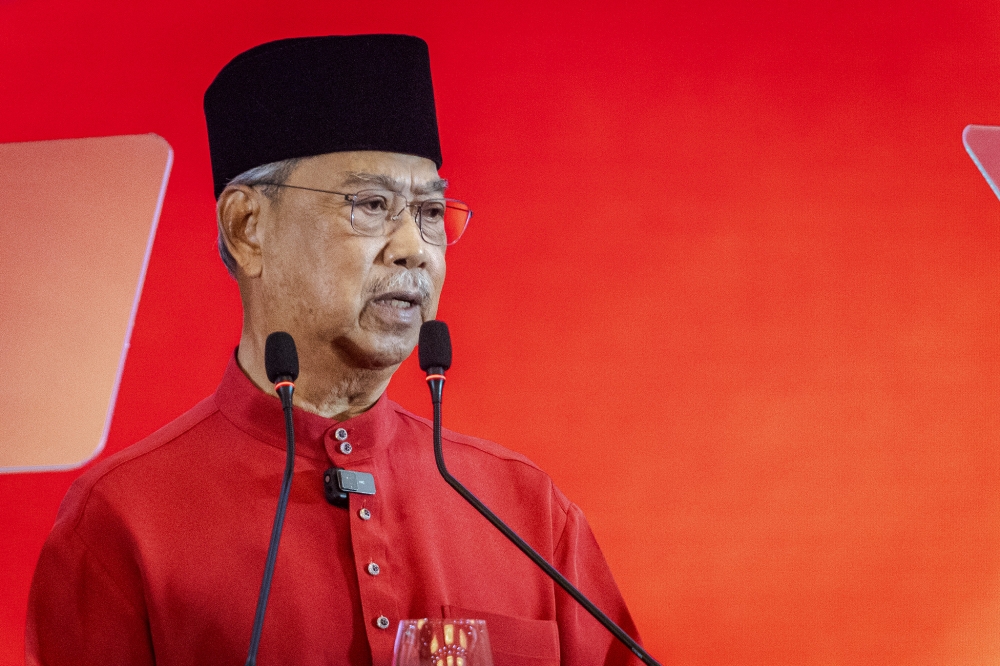 慕尤丁说，土团党会继续留在国盟，推动有利人民的议程。-Firdaus Latif摄-