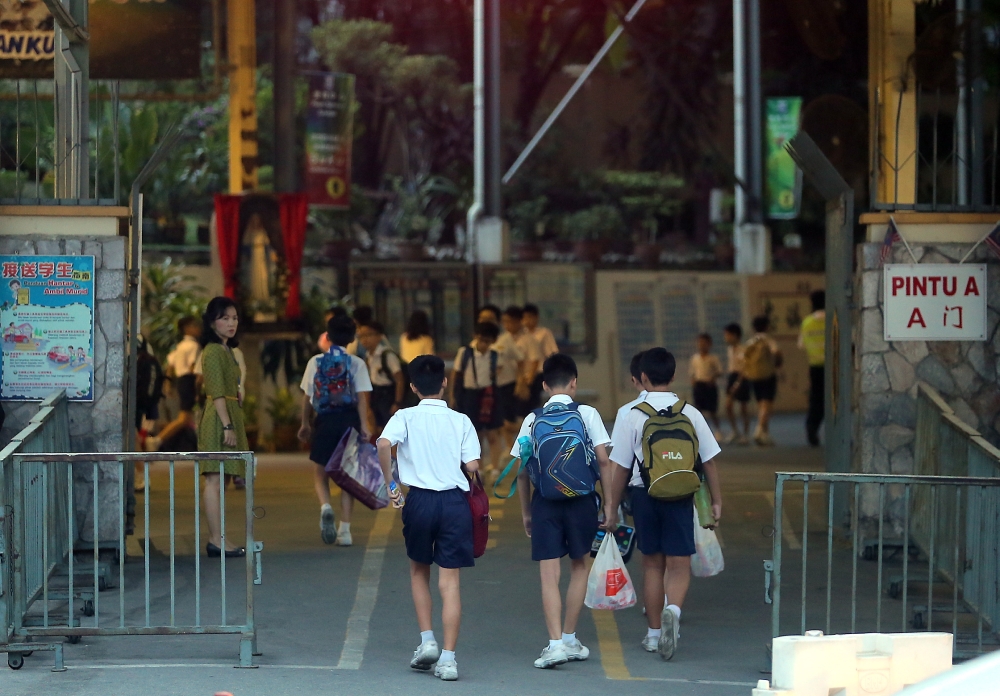 数据显示，华小的马来学生人数逐年增加，至今已经超过4万人。-Farhan Najib摄-
