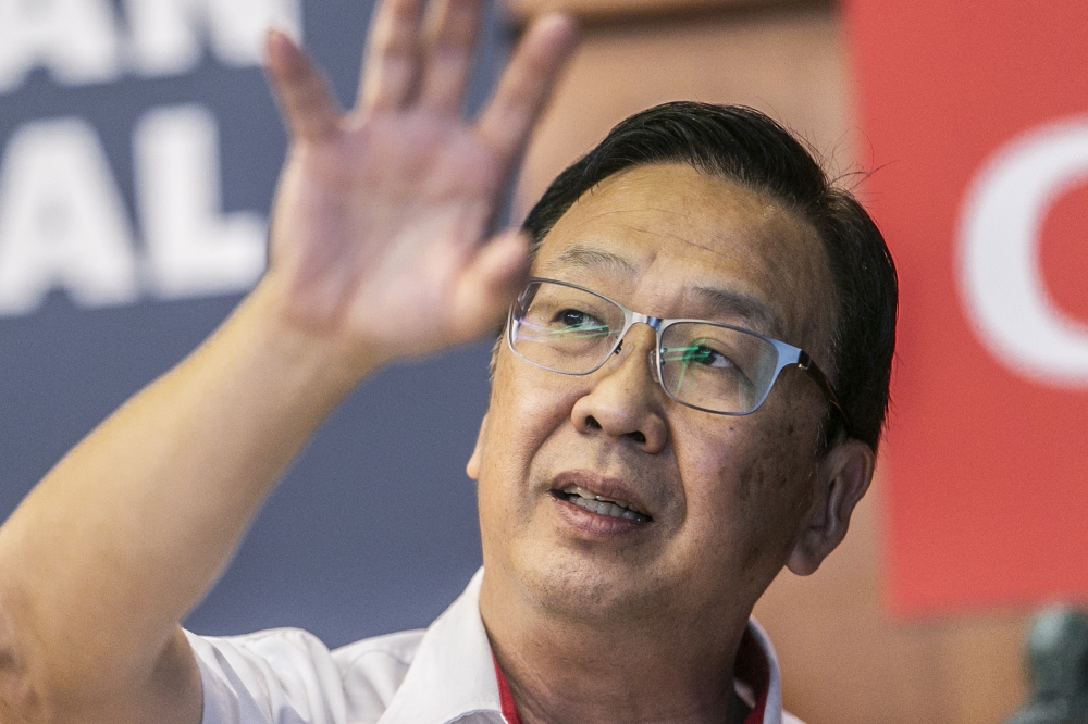 刘华才说，行动党要当官又要抗议的行为，令人啼笑皆非。-Hari Anggara摄-