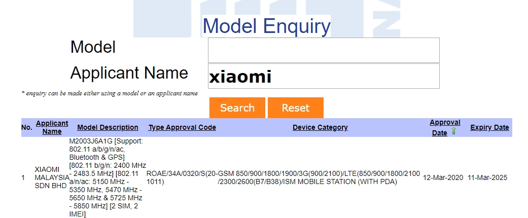 近日在大马规格及研究机构网站有Redmi的新机通过认证。-图摘自SoyaCincau-