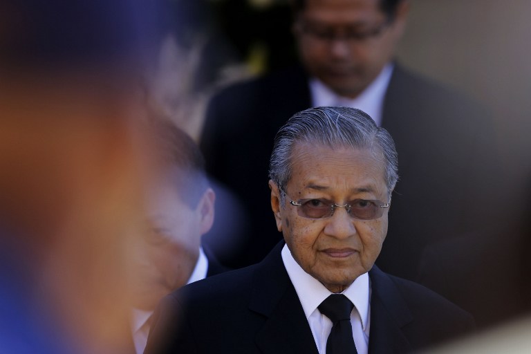 Former Malaysian President Mahathir Mohamad arrives to pay his respects to South African former president Nelson Mandela as he lies in state at the Union Buildings as on December 12, 2013 in Pretoria. u00e2u20acu201d AFP pic